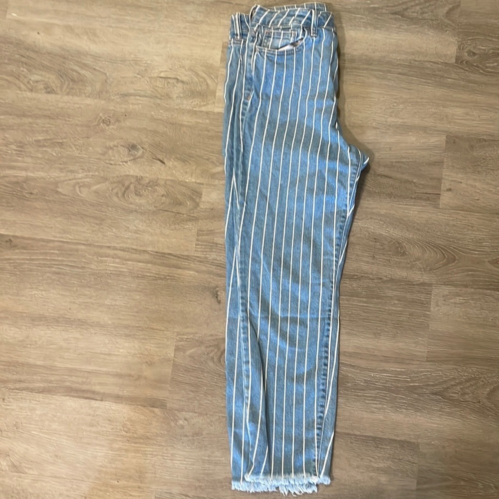 Striped Cello Skinny Jeans. Size 9